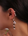1pc New Stylist Boho Butterfly Star Crystal Earrings No Piercing Long Ear Cuff Earrings Bohemia Jewelry