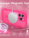 For iPhone 15 Pro Max Case Curly Wave Frame Shape Design Camera Protection Drop Shockproof Compatible with MagSafe Phone Case