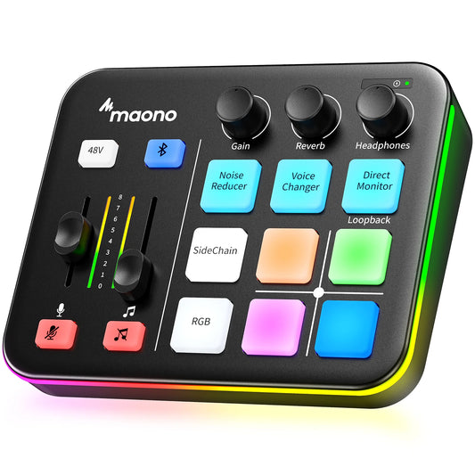 G1 NEO interfaz de audio Audio Mixer g1,Custom Sound Effects,XLR Audio Interface,for Gaming Voice,Podcast