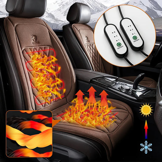 12V 24V Heated Car Seat Cover Quick Heating Flannel Cushion With Intelligent Temperature Control