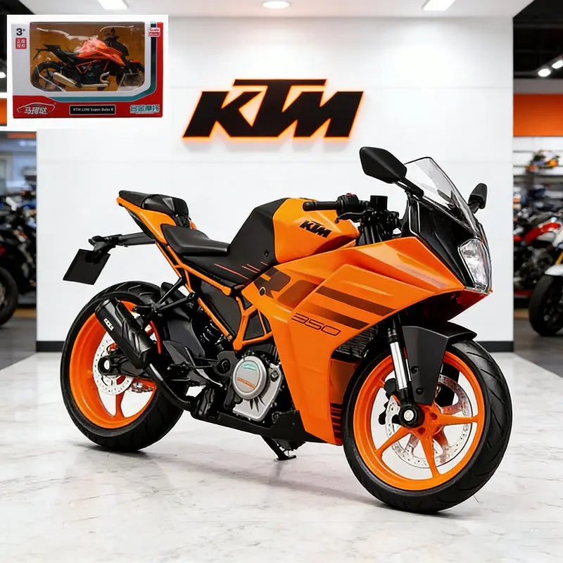 Diecast KTM RC 390 Racing Motorcycle Model 1 to 12 Scale