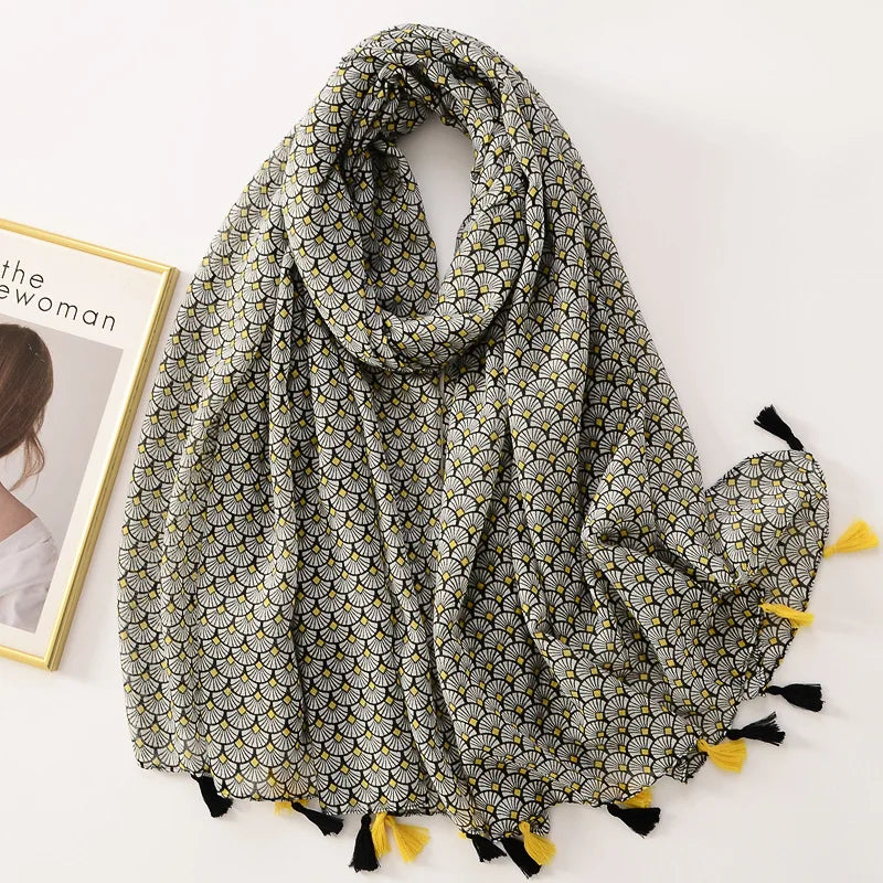 Bandannas Designer Scarf Luxury Scarves Woman Scarf Elegant Women's Shawls For Cotton Veils Bandana Brand