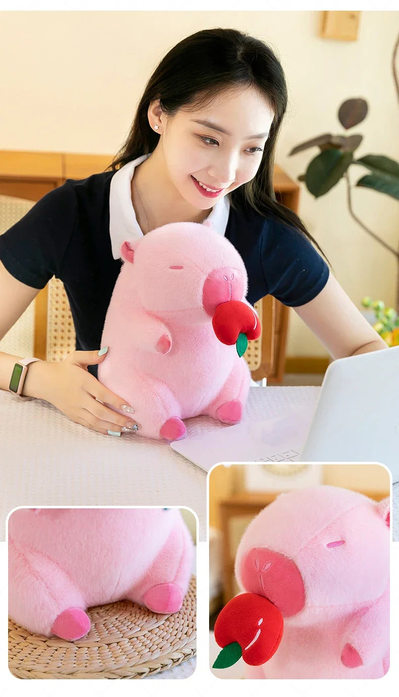 30/40/50cm Kawaii Capybara Plush Toys Fruit Series Big Size Capybara Stuffed Doll Anime Soft Pillow Cute Dolls Kid Birthday Gift