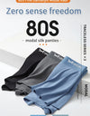 3-Pack Men’s Modal Boxer Shorts – 80 Count, Seamless Silk Crotch