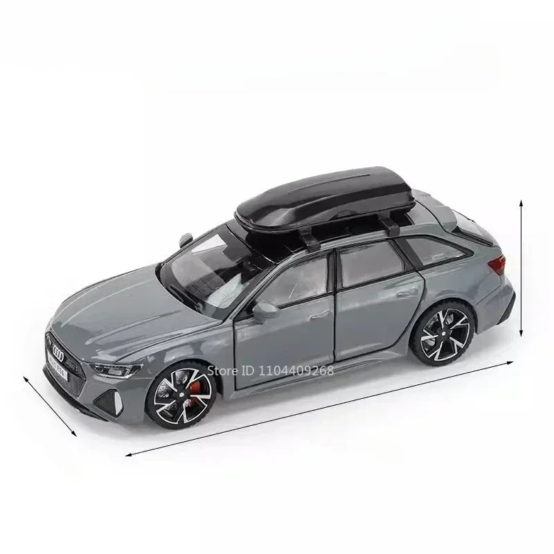 1:32 Scale RS6 RS7 Car Model Toy Alloy Diecast Doors Opened Simulation Sound Light Pull Back Vehicle Models Ornaments Boys Gifts
