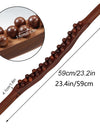 Guasha Wood Stick Tool Wood Therapy Massage Tool for Body Shaping,31 Beads Back Massage Roller Stick,Lymphatic Drainage Massager