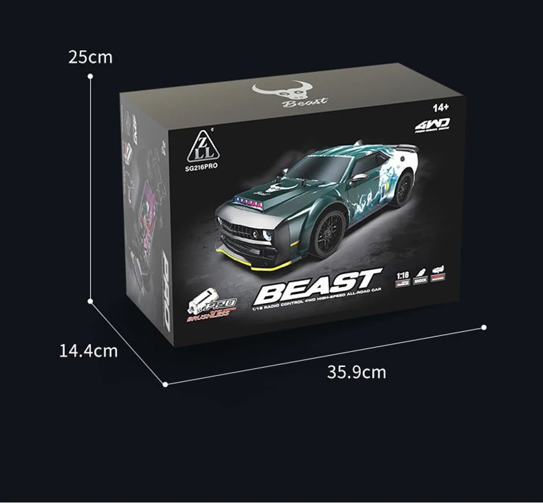 ZLL SG116 MAX/PRO 1:16 High Speed Drift Racing 80KM/H Or 40KM/H Brushless Motor 4WD RC Car Off Road Car Toys