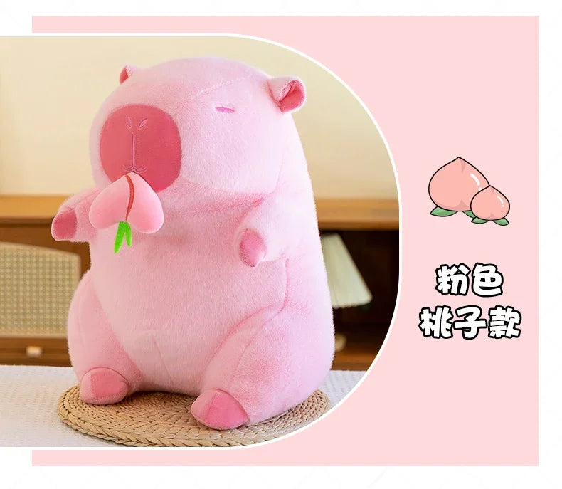 30/40/50cm Kawaii Capybara Plush Toys Fruit Series Big Size Capybara Stuffed Doll Anime Soft Pillow Cute Dolls Kid Birthday Gift