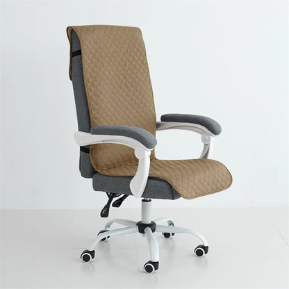 Office Chair Cover Anti-slip Long Boss Office Chairs Pad 1piece with Elastic Strap Swivel Computer Dust Armchair Slipcover