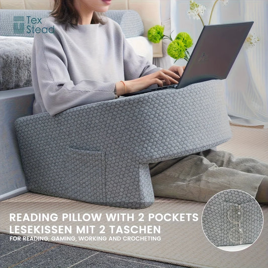 Reading Pillow for Gaming, Extra Large Arm Rest Pillow for Adult, Memory Foam Bed Rest Pillow for Reading, Working,with Rem,1 PC