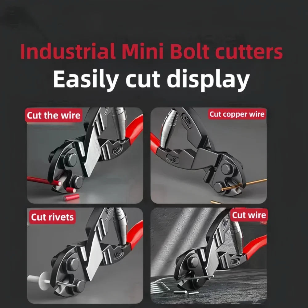 Mini Bolt Cutter Wire Breaker Scissors Plier Professional Diagonal Cutting Pliers Strong Cutting Hand Tools 8 Inch Compact