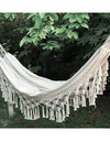 286*140cm Hammock Large Brazilian Macrame Fringe Double Deluxe Hammock Swing 2 Person Net Chair Outdoor Hanging Hammock Swings
