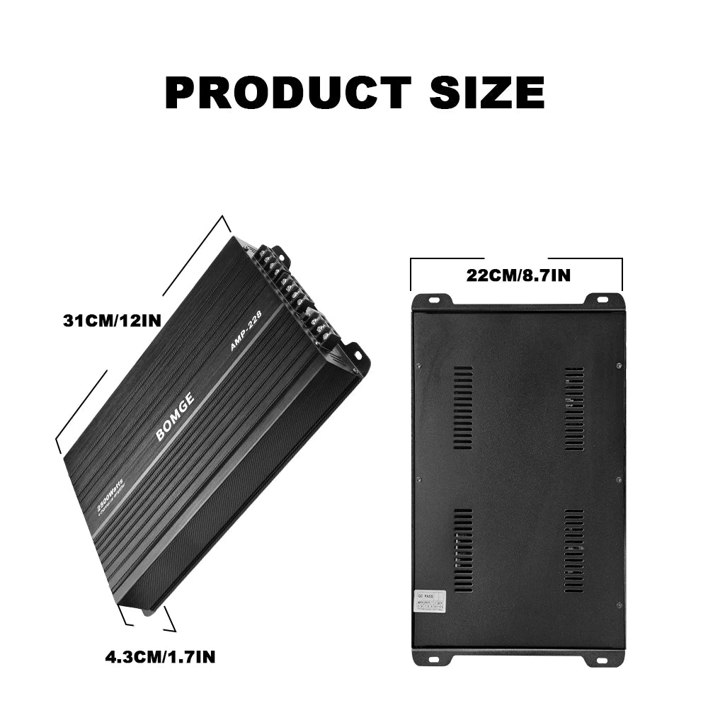 4 Channel 12V Universal Car Audio Amplifier Board 2500W for Subwoofer and Speakers