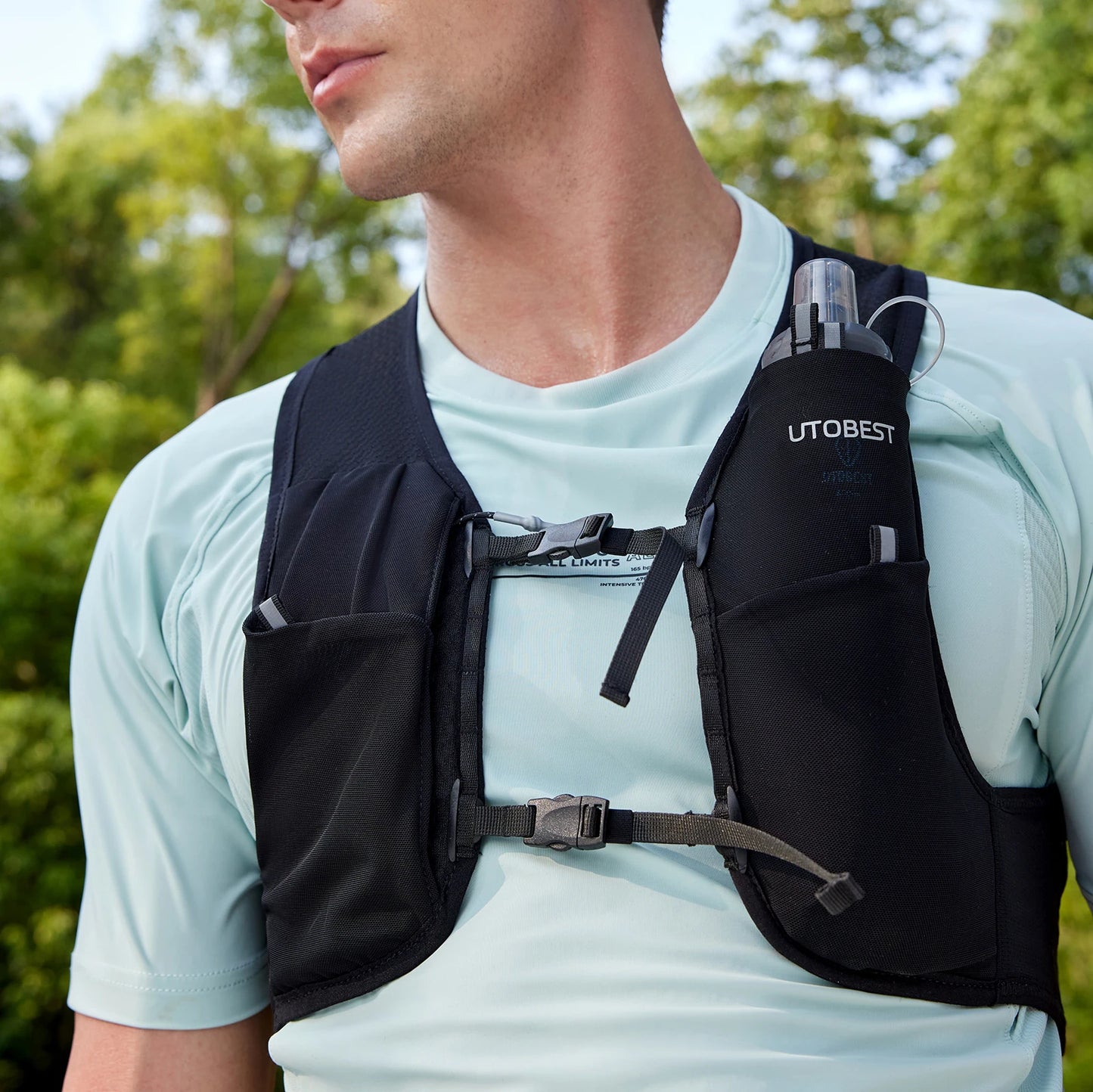Trail Running Vest Ultra Lightweight Hydration Pack Breathable Functional Pack for Marathon Cycling Hiking