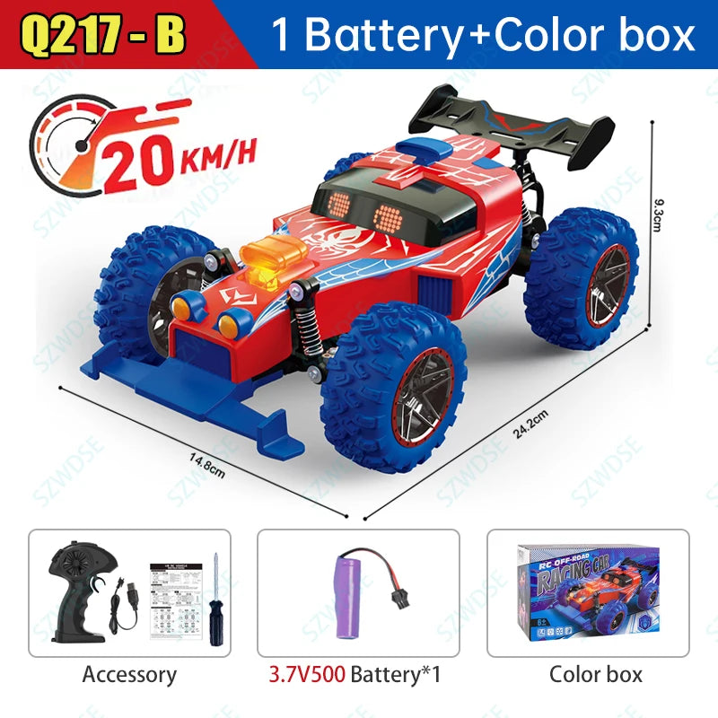 High Speed RC Car With LED Lights Sports Off-road 2.4GHz Remote Control Climbing Vehicles Cars Toys for 's Toy