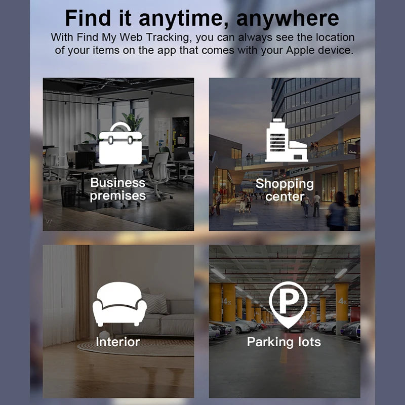 Ultra-thin Smart Bluetooth Global Position Systm Card Tracker Work With Apple Find My Wireless Rechargeable Back Cover For Iphone ID Card Finder