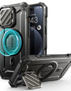 For iPhone 16 Case 6.1" 2024 UB Mag XT Heavy Duty Rugged Strong Magnetic Phone Case with Camera Cover Kickstand