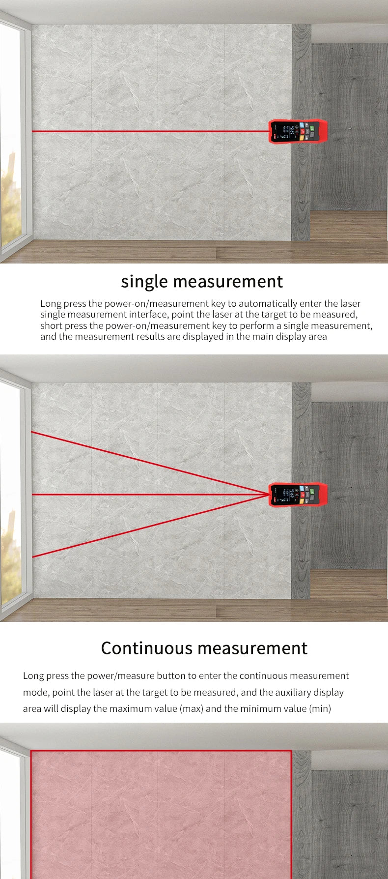 4 IN 1 Multifunctional Metal Detector UT387LM Wall Scanners Rangefinder Wood AC Voltage Live Wire Stud Finder Meter Tester