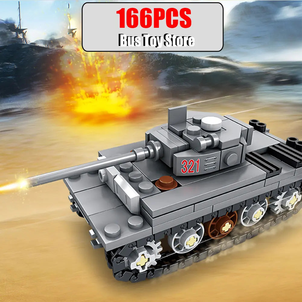 BMPT Terminator Tank KV-2 T-34 Tiger I WW2 Military Classic Model Building Blocks Bricks Boy  Toys for Christmas Gifts
