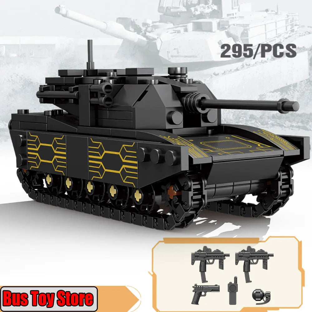 BMPT Terminator Tank KV-2 T-34 Tiger I WW2 Military Classic Model Building Blocks Bricks Boy  Toys for Christmas Gifts