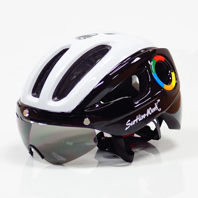 Ultralight Cycling Helmet With Protective Goggles For Road And MTB