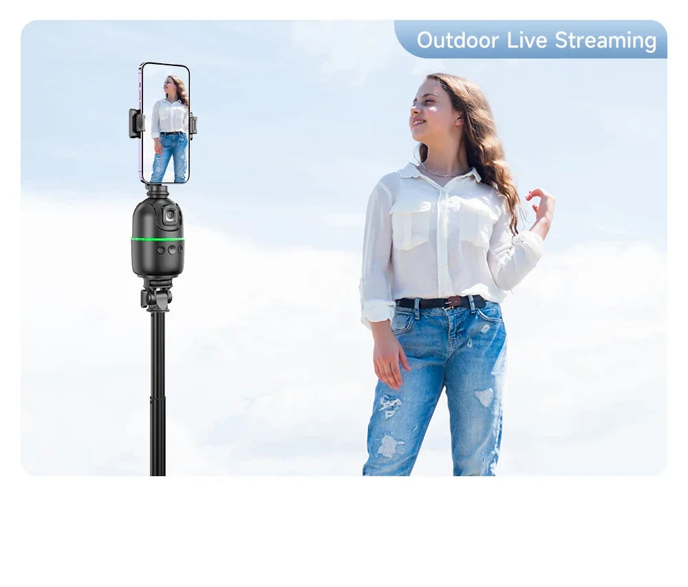 P03 Gimbal Stabilizer for Mobile Phone AI 360 Follow Selfie Stand Face Tracking Desktop Gimbal for Cellphone and Cameras