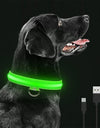 LED Glowing Dog Collars Rechargeable Waterproof Luminous Collar Adjustable Dog Night Light Collar Pet Dog Safety Necklace