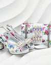 Italian Design Rhinestone-encrusted Ladies Party Shoes And Special Bag High Heels And Dual Purpose Bag Women's Shoes