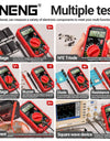Square Wave Digital Multimeter 1999 Counts HFE Triode Buzzer Tester AC/DC Voltage 10A Current Multimeters Meter Tool