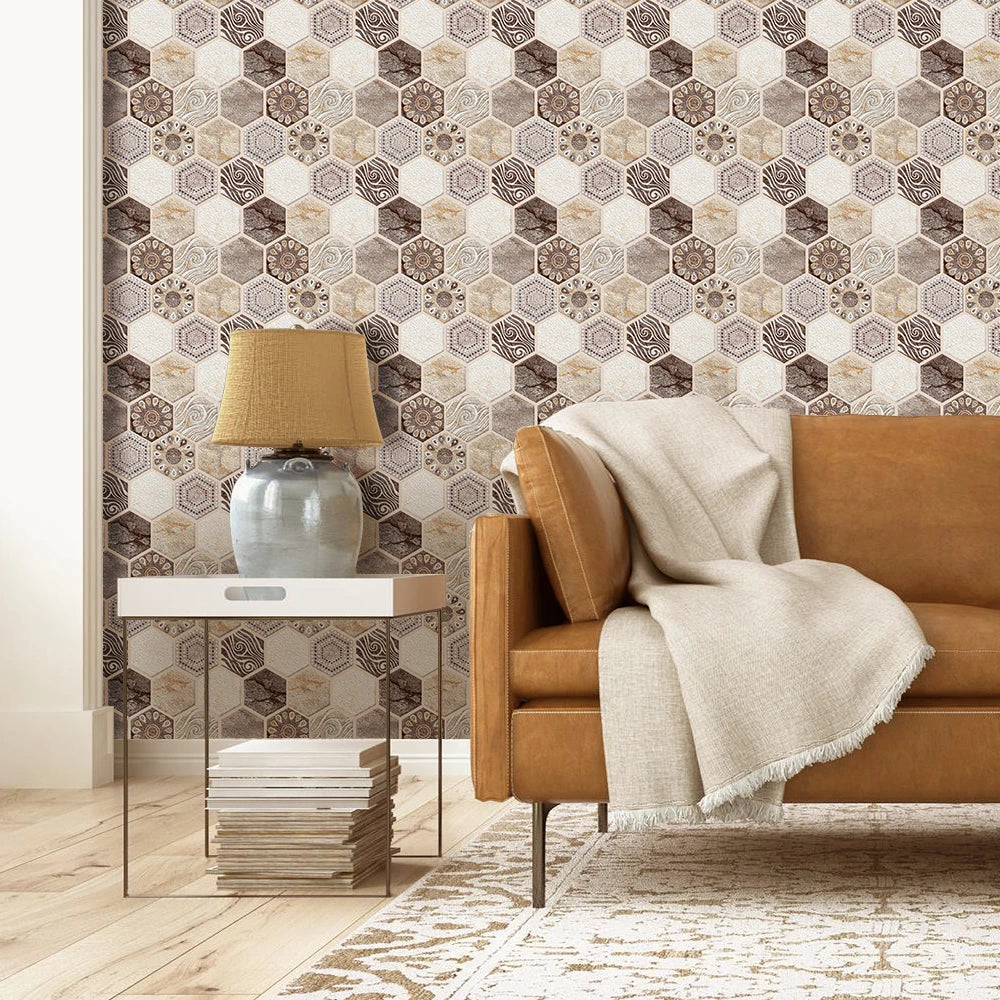 3D Wall Sticker Self-adhesive Boho Wall Panel Peel and Stick Tile Backsplash for Kitchen Bathroom Living Room Waterproof