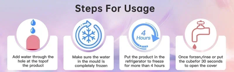 Ice Face Roller Cube Beauty Massage Silicone Mold For Eye Puffiness Facial Roller Shrink Pores