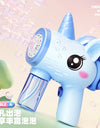 Unicorn Electric Bubble Gun Kids Toy Bubbles Machine Automatic Soap Blower with Light Outdoor Party Games