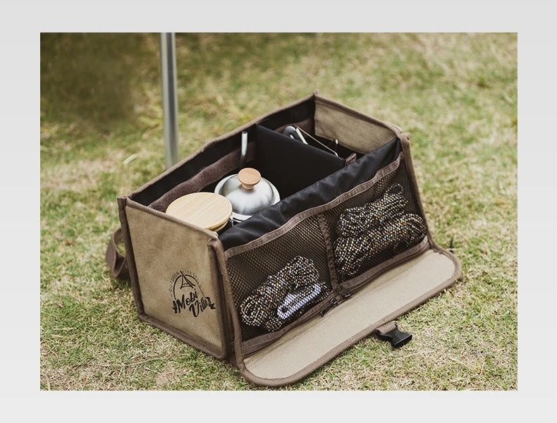 Camping Handbag Gas Tank Cutlery Tool Storage Bag Canvas Large Capacity Strong and Durable