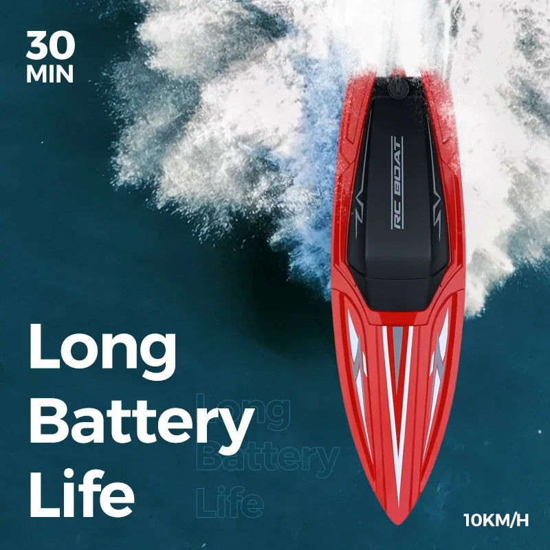 Rc Boat High-Speed 4Ch Dual Motor Outdoor Waterproof Remote Control Speedboat Racing Ship Water Pool Toy Boat for Boys Gift
