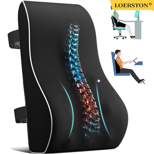Memory Foam Car Seat Cushion and Lumbar Support for Office Chair