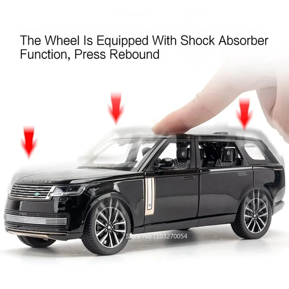 1:24 Land Rover Range Rover Defender Alloy Model Cullinan Diecast Car Toys Doors Opened Sound Light Vehices s Christmas Gifts