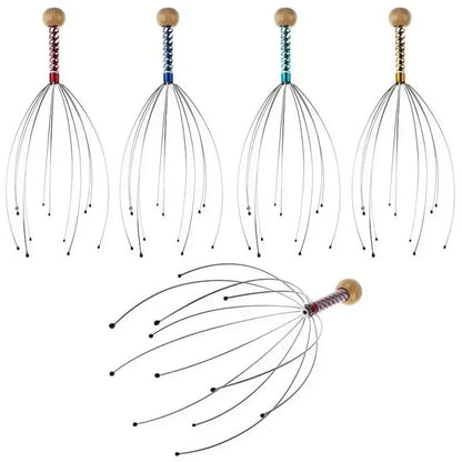 Octopus Head Massager Scalp Massager Relaxation Relief Body Massager Remove Muscle Tension Tiredness Metal Head Relax