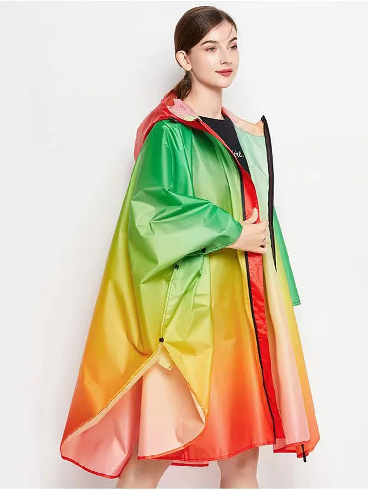 Lightweight Waterproof Rain Poncho with Backpack Coverage for Hiking and Travel