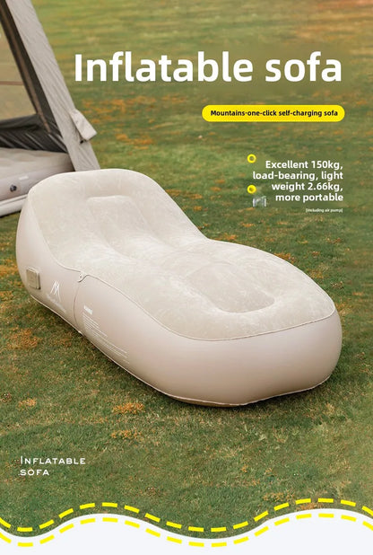 Fast Inflatable Air Sofa Bed Outdoor Portable Air Mattress Lazy Camping Automatic Inflatable Sleeping Mat Uptaded