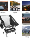 Outdoor Folding Moon Chair Ultralight Camping Portable Picnic Seat Leisure Travel BBQ Beach Fishing Chair