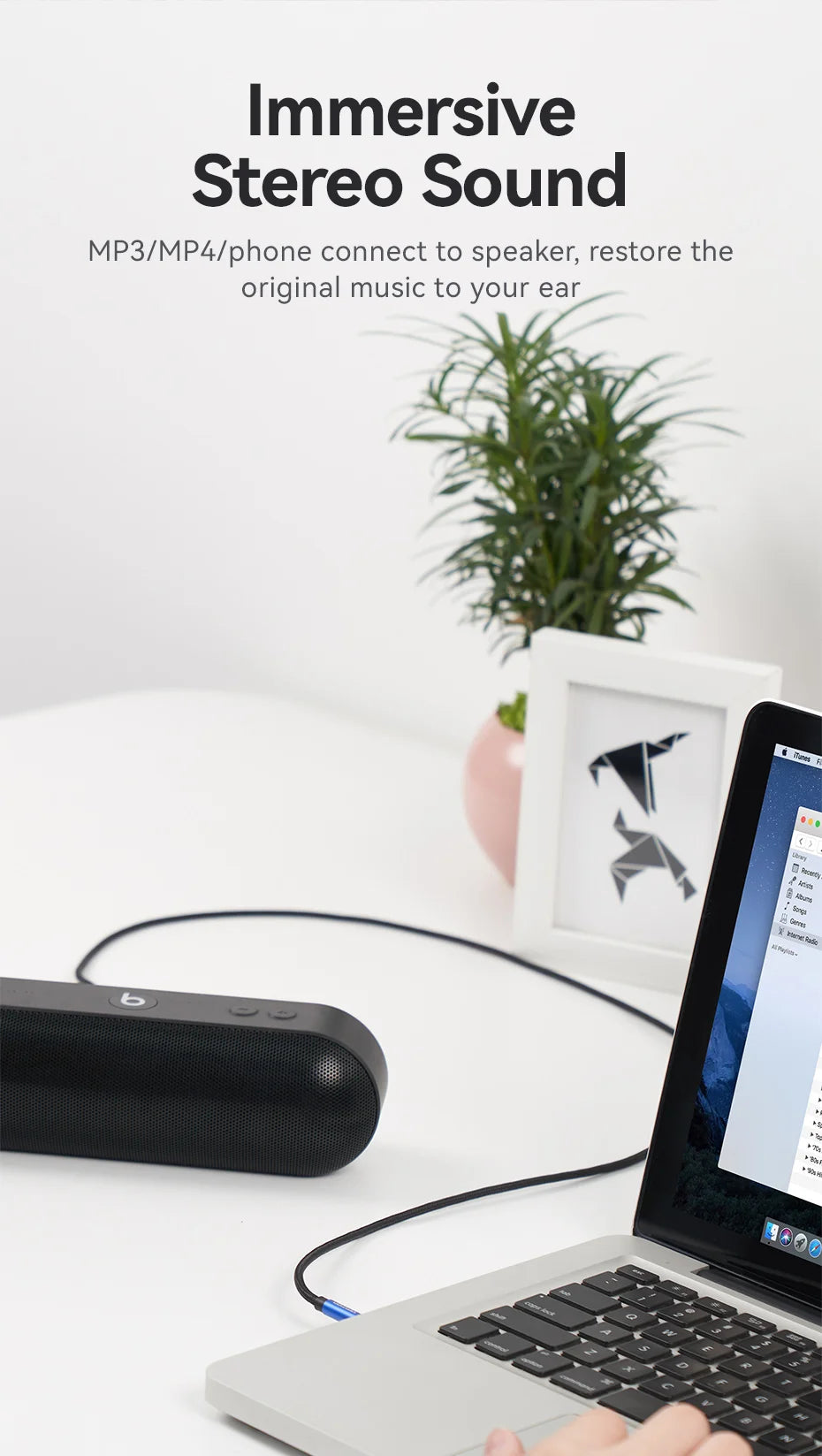 Aux Cable 3.5MM Jack Male to Male 3.5mm Audio Cable Jack for JBL Headphones Xiaomi Oneplus Speaker Cable Car Aux Cord