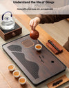 Tea Tray Tea Set Tea Tray Tea Sea Dry Brewing Platform Tray Bamboo Tray Tea Ceremony  Small Water Storage Tea Platform