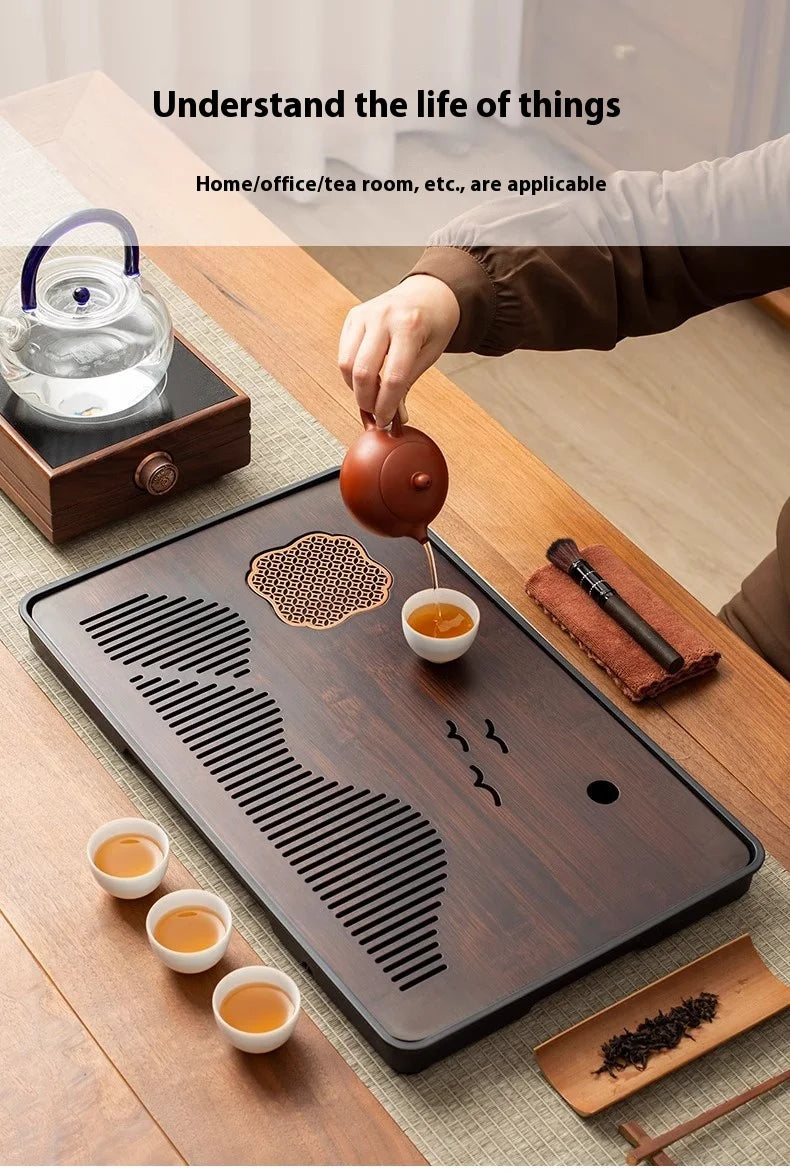 Tea Tray Tea Set Tea Tray Tea Sea Dry Brewing Platform Tray Bamboo Tray Tea Ceremony  Small Water Storage Tea Platform