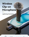 Wireless Clip-on Microphone Smartphone Mic for iPhone Android Noise Reduction Microphone