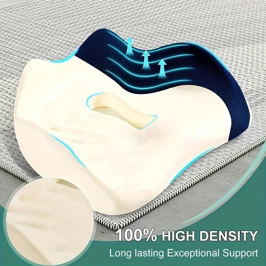 Ergonomic Seat Cushion with Hand Washable Cover Waist & Hip Support Comfort Orthopedic Cushion for Office Car Home