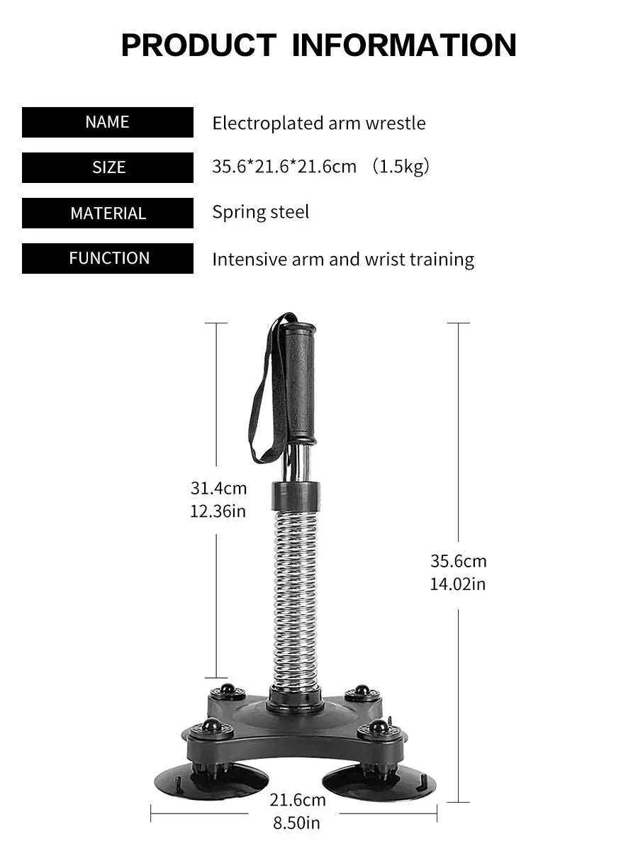 Arm Wrestling Hand Grip Exerciser,Muacle Power Strengthener for Portable Gym Home Spring Arm Strengthening Workout Equipment