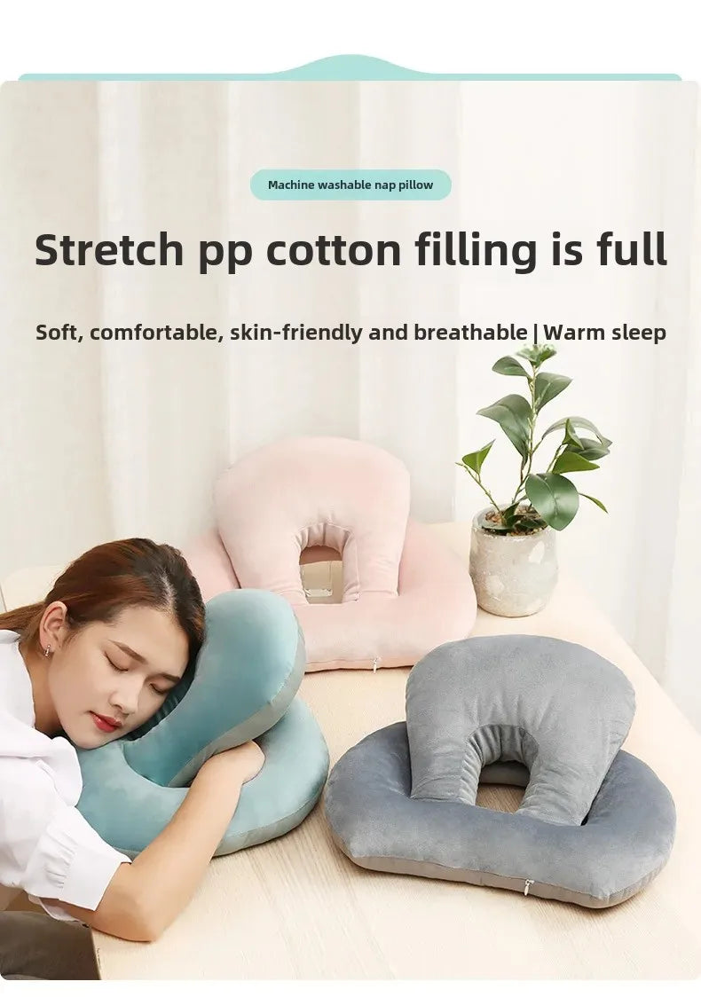 Officer Ice Silk Nap Pillow Pillow Style Summer Student Face down Sleep Pillow Office Nap Aid Soft Comfortable Home Goods