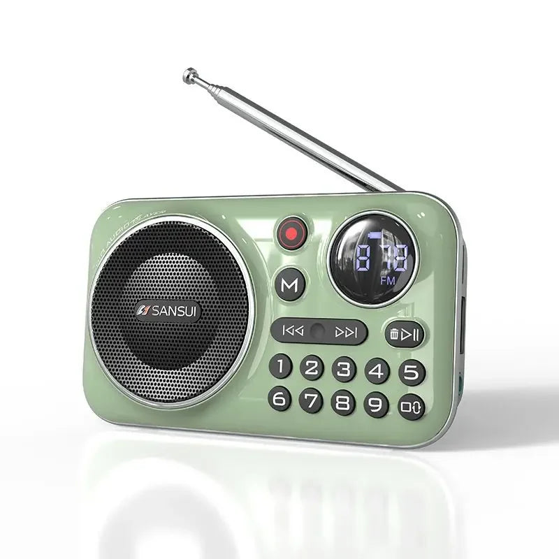 SANSUI F21 Mini Bluetooth Speaker FM Radio 70MHz-108MHz Supports FLAC APE TF Card Outdoor USB Music Box Player Recording Device