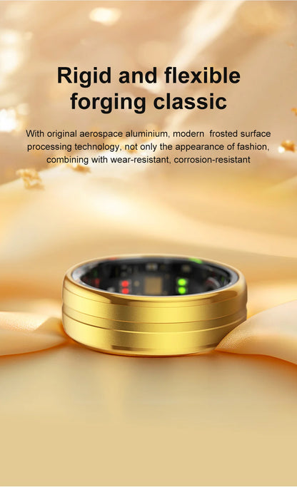 R06 Smart Ring Men Women, Heart Rate and Blood Oxygen Monitor, IP68 & 5ATM Waterproof, Multi-sport Mode