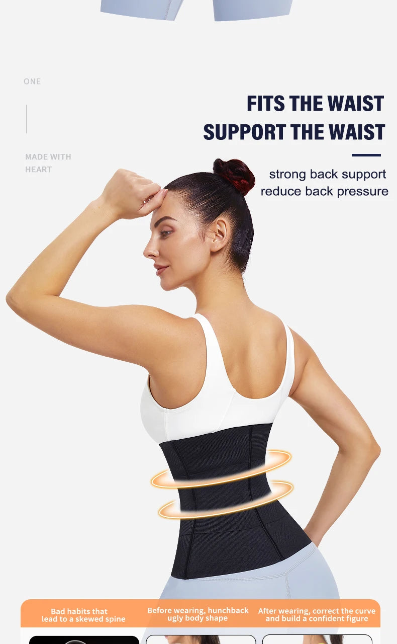 Women's Waist Trainer Corset – Tummy Wrap Shapewear Belt for Slimming & Postpartum Support